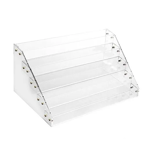 Nail Polish Storage Rack with 4 to 6 Tiers Acrylic Display Stand for Makeup and Lipstick - 5Tiers