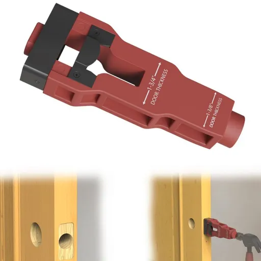 Door Latch Mortise Tool, Door Latch Installation Kit Help Remove Material to Install Door Latch for Clean, Accurate Professional Installation, Door Latch Tool for Use with 1-3/4" or 1-3/8" Thick Door