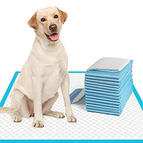 40 pcs 60*60cm Dog Pee Pads | Large Puppy Pee Training Pads Super Absorbent & Leak-Proof | Disposable Pet Piddle and Potty Pads for Puppies | Dogs | Doggie - White