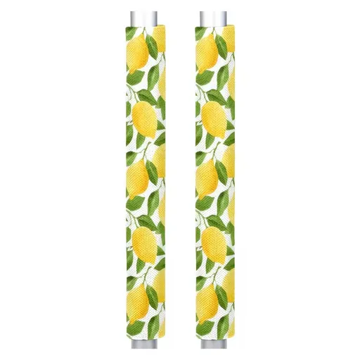 2 Pcs Lemon Leaf Refrigerator Door Handle Covers, Adjustable Non Slip Appliance Handle Protectors for Fridge Oven Stove Dishwasher