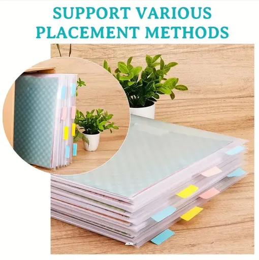 24PCS Scrapbook Paper Storage Organizer with Buckle Design Scrapbook Paper Storage with 60 PCS Sticky Index Tabs for Holding