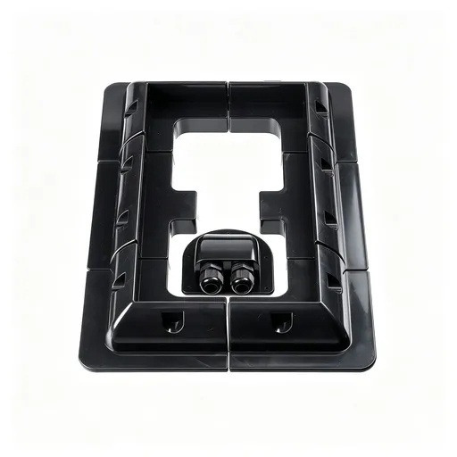 Black 7-Piece Curved Dual-Hole Solar PV Full Kit | Christmas Heavy-Duty RV Solar Gift | Complete ABS Bracket & Waterproof Roof Junction Box Set