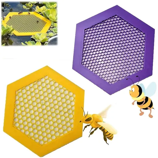 Floating Bee Island,Printed Floating Bee Island,Bee Cups for The Garden,Floating Bee Island for Drinking 2pcs