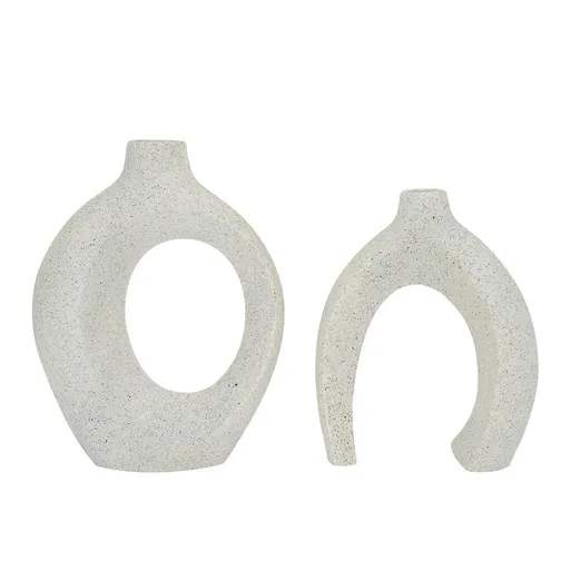 Set of 2 Nordic Boho Hollow Snuggle Vases Resin Flower Vases Living Room Decor