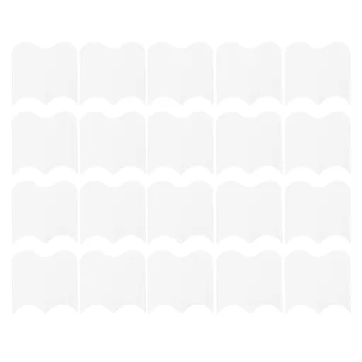 20PCS Interlocking Landscaping Edging Kit Weatherproof Garden Landscape Edging Border Hammer in Lawn Edge White