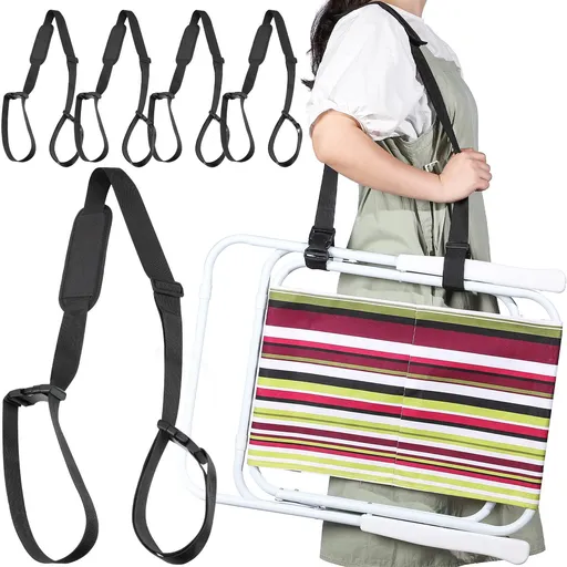 5 Pcs Carry Strap for Beach Folding Chair, Adjustable Beach Chair Straps Shoulder Carrying Straps for Folding Chair Umbrella