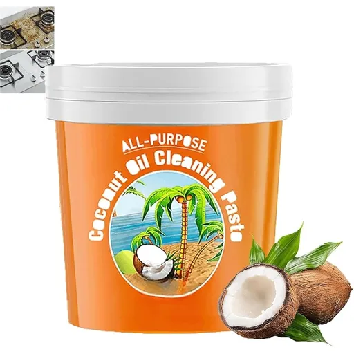 Multi-purpose Coconut Oil Cleaning & Polishing Paste for Kitchen, Coconut Oil Ceramic Tile Cleaning Paste, New All Purpose Kitchens Heavy Oilcleaning Agent
