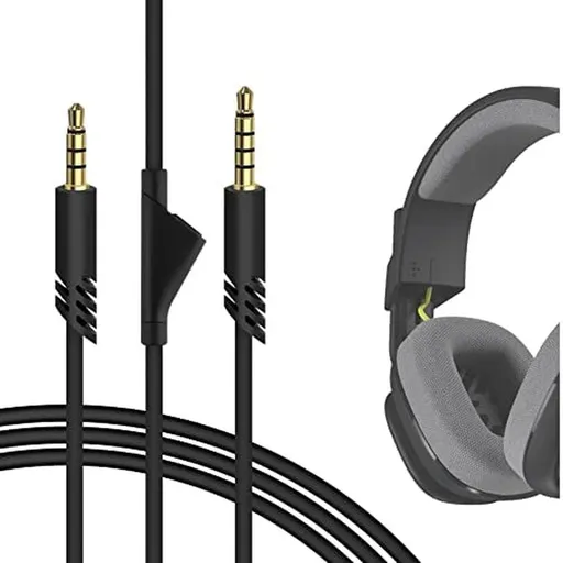 Audio Cable Compatible with Astro A10 Gen 2,A10,A30,A40,A40TR Gaming Headsets Cable,3.5mm Aux Replacement Stereo Cord with Mute Control for Headset(6.5ft/2m)