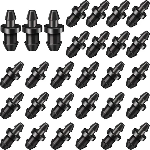 Drip Irrigation Plugs 1/4 Inch Tube Closure Goof Hole Plugs Irrigation Stopper for Home Garden Lawn Supplies, Black(150 Pieces)