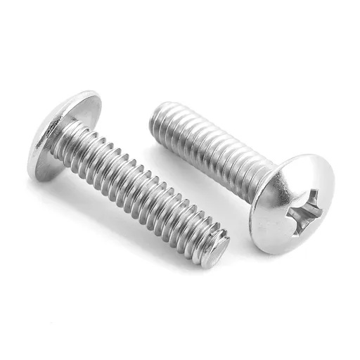 #10-24 x 1-1/2" Truss Head Bolts Machine Screws, Full Thread, 304 Stainless Steel, 50 PCS