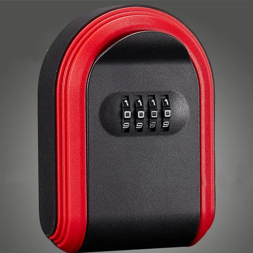 Combination Lock Key Box - Red