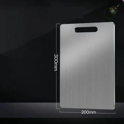 Dual-Sided Stainless Steel Chopping Board - Hygienic & Durable Kitchen Cutting Board for Meat, Veggies & More(20*30cm)