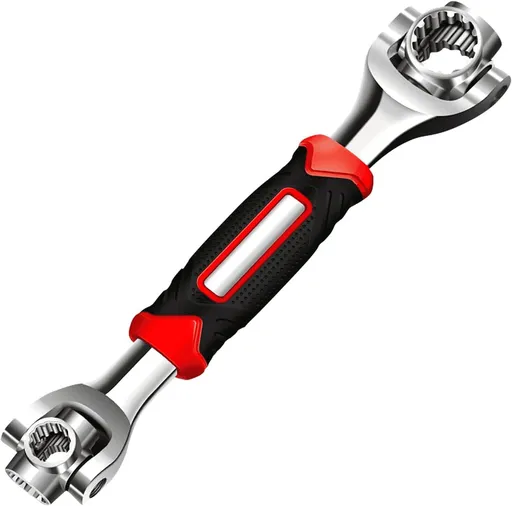 52-in-1 Socket Wrench - Adjustable Wrench - Universal Stainless Steel Wrench - Multifunctional Wrench - With 360 Degree Rotating Head - Suitable for Home, Bicycle and Car Repairs