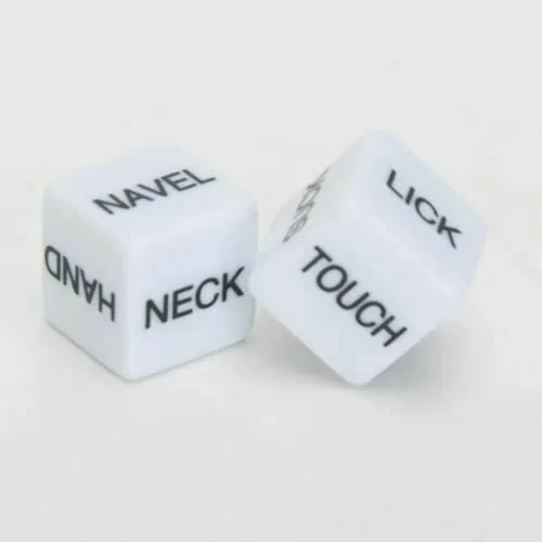 House Of Dasein Novelty Adult Games Double Dice Set Action With Body Part - White