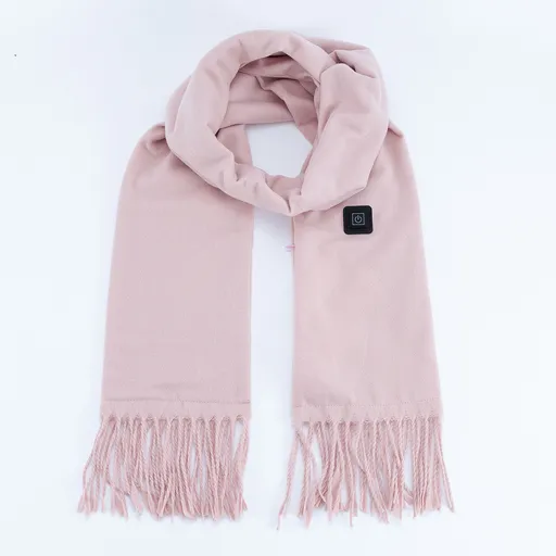 Pink USB Electric Heated Scarf - 3-Level Heat Setting Winter Neck Warmer