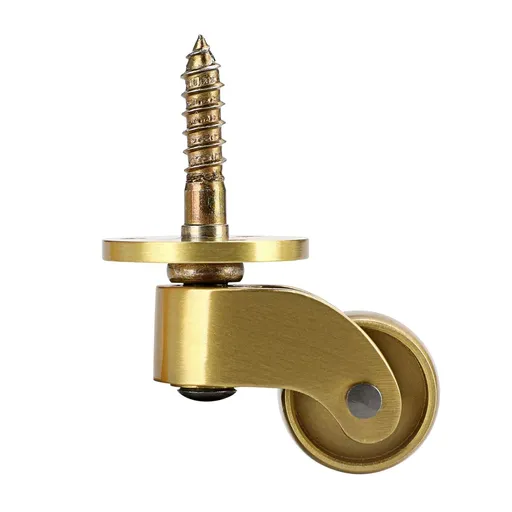 4PCS Universal Brass Caster Stem Wheels 360 Degree Rotation Swivel Wheels Heavy Duty Metal Caster Hardware Movable Caster