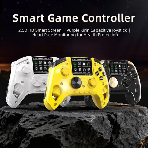Smart Game Controller 2.5D HD Screen Purple Kirin Joystick Heart Rate - Yellow - Size 1PCS