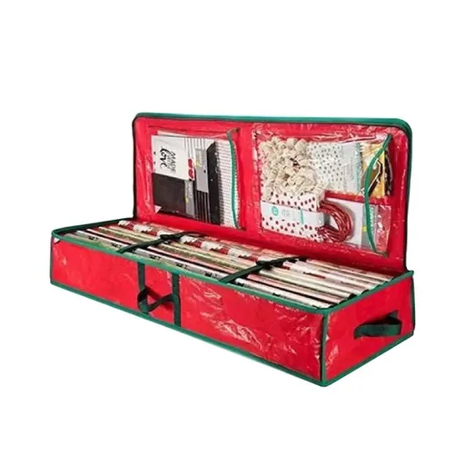 Wrapping Paper Storage Container Christmas Storage Rack Spacious Under Bed Holiday Wrapping Paper Container Perfect For Gift Wrapping Ribbons Bows Wrapping Supplies Etc
