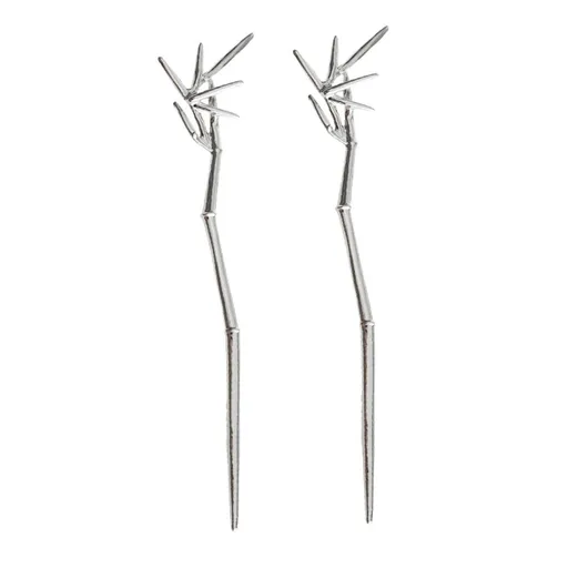 2pcs Bun Metal Hair Chopsticks Girls Barrettes for Hair Metal Hair Sticks Antique Hair Forks Floral Hair Accessories Leaves Hair