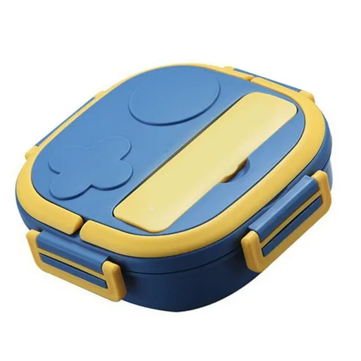 Large Capacity Divided Lunch Box with Stainless Steel Material, Multi Compartment Food Container for Home Outdoor