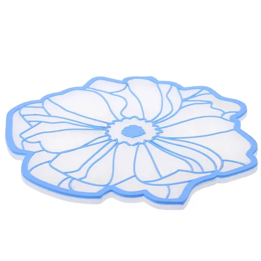 Silicone Drink Coasters, Vintage Flowers Lace 5.9 inch Cup Coffee Mug Bowl Pot Mats Pads for Home and Kitchen