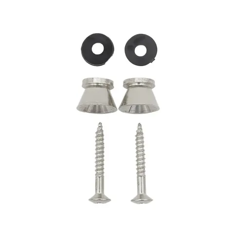 Guitar Strap Buttons End Pins Locks Metal with Mounting Screws and Washers for Electric Guitar Bass Acoustic Guitar Ukulele 2Pcs.