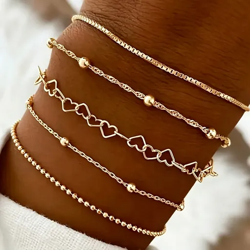 Vintage Layered Irregular Bracelet Set Women Fashion Bangle Set h55951 Ideal Christmas Gift