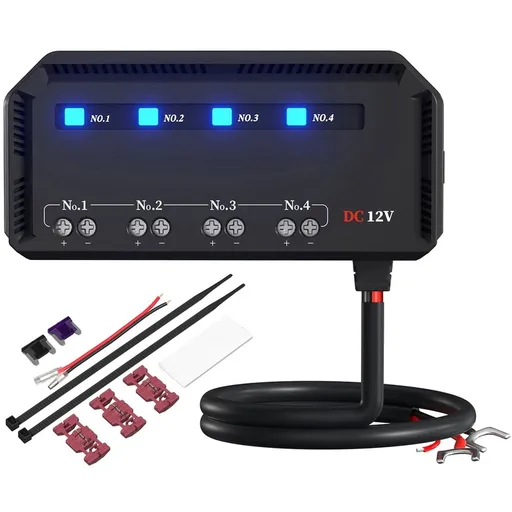 Fuse Block 12V 20A Waterproof Fuse Relay Box Kit with LED Indicator Professional Automotive Fuse Box Safe Fuse Box Holder Panel with 5A 3A 2A Fuses for Motorcycle Car
