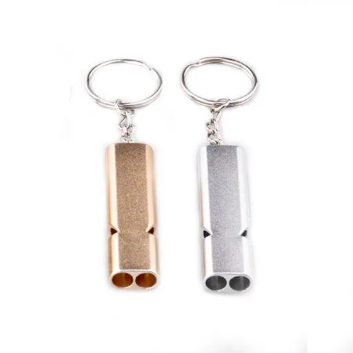 2 PCS Emergency Whistles Lifeguard Safety Whistle with Lanyard and Keychain for Outdoor Camping Hiking Boating Backpacking