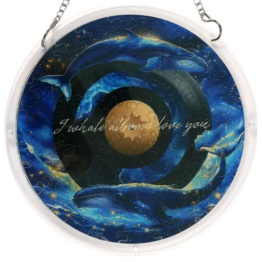 7.4-Inch 2-in-1 Jigsaw Puzzle Suncatcher – High Transparency Acrylic, Fade-Resistant, Perfect Gift for Mom, Wife, Sister & Aunt