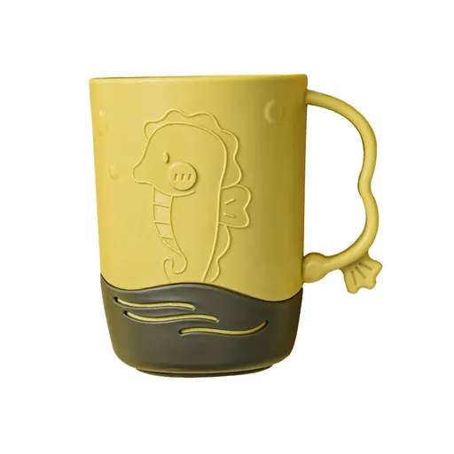 Toothbrush cup Coffee Cups with Large Handle Microwave and Dishwasher Safe Perfect For Tea Coffee Cocoa Milk drinks Modern（3pcs）