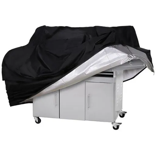 Black 210D Waterproof Gas Grill BBQ Cover Compatible with Weber Holland JennAir, 150 x 100 x 125 cm