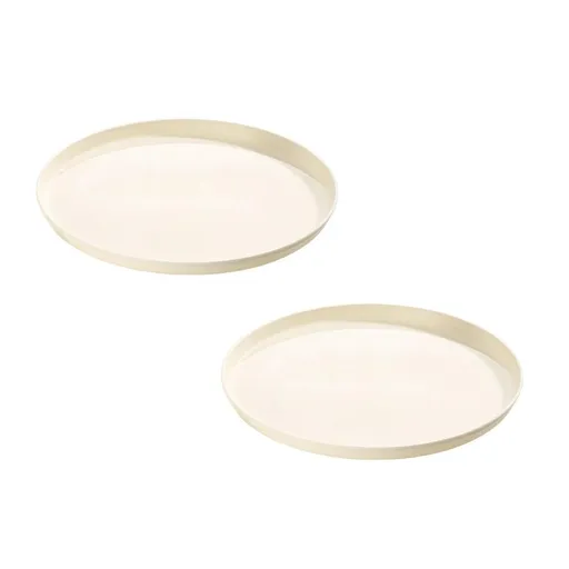1 Pcs Round Plastic Plate, Serving Tray, Serving Tray For Indoor Plastic Fast Tray for Kitchen, Dessert,Salad,Appetizer, Small Dinner Plates, Microwave & Dishwasher Safe, Scratch Resistant 10