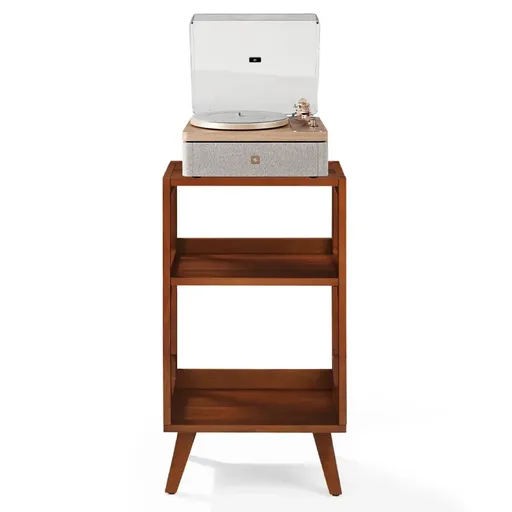 Crosley E100 Record Player Shelf System + Crosley Asheville Stand Bundle - Natural