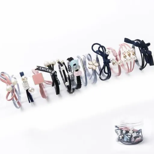 Women Elastic Hair Band Ponytail Holder Girl Rubber Rope Ties Gum Headwear Craft - Mixed Colour