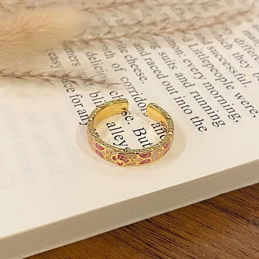 High‑Grade Enamel Drip‑Paint Open Finger Band | Halloween Party Present | Luxury Versatile Adjustable Women Ring