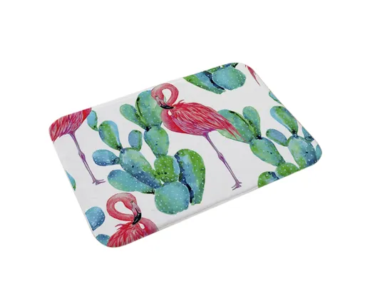 Stylish Flamingo Rug Kitchen Bathroom Anti-slip Doormat Carpet Floor Mat Home Decor