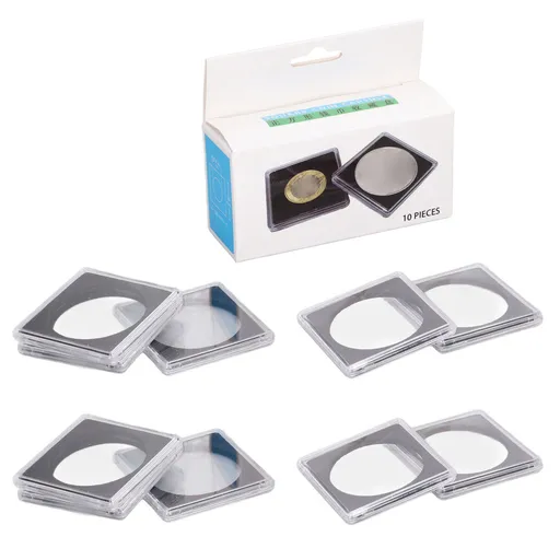 Coin Holder High Transparency Acrylic 10 Piece Quadrate Coin Case