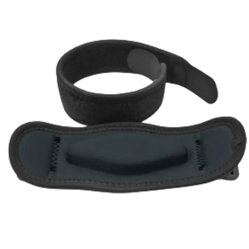 One-Pair Dark Grey Adjustable Compression Elbow Brace with Thick Sponge Padding - Sports Support for Various Sports and Everyday Work