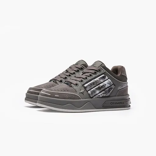 Leopard Print Sneakers Platform Chunky Shoes High-Top Casual Shoes Unisex - Gray pigeon - Size 9(AU9/EU40)