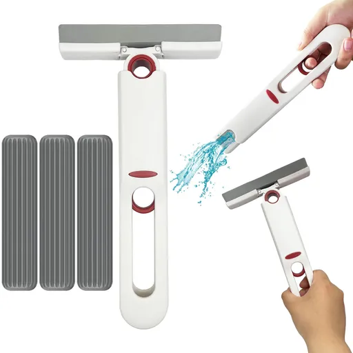 Mini Mop Portable Self-Squeeze Small Mop, Hand Free Automatic Cleaning mop, Suitable for Wash Basin, Sink, Bathroom