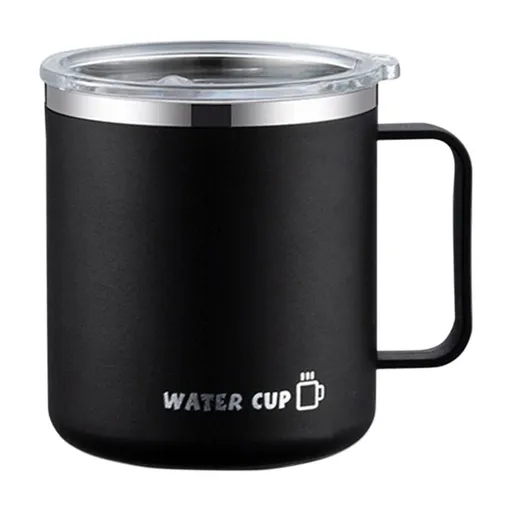 Insulated Coffee Mug with Handle, Travel Coffee Mug with Lid, Double Wall Stainless Steel Travel Tumbler Cup for Camping, Office, Home 400ml