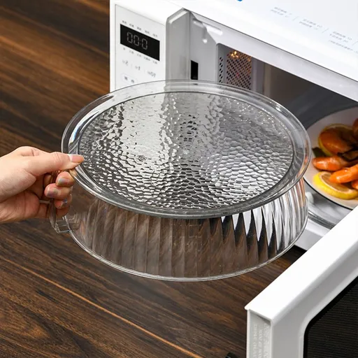 Microwave Cover For Food Splatter, Microwave Plate Cover Guard Lid With Handle, Microwaves Plate Covers, Microwaves Lid For Keep Clean, Splatter Guard, Dishwasher Safe