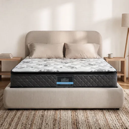 Giselle Bedding King Mattress 24cm Pillow Top Bonnell Spring Egg Crate