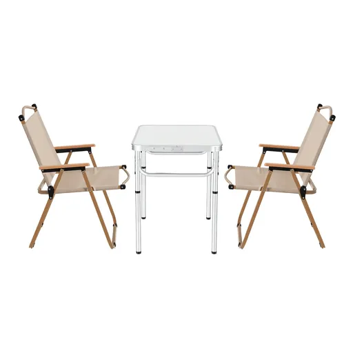 Weisshorn 3pc Camping Table Chair Set Outdoor Folding Aluminium Portable Picnic