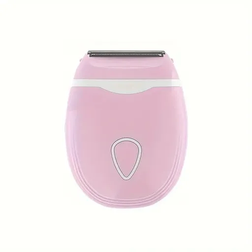 pink Women's Electric Hair Remover, Portable Shaver, suitable for bikini line, legs, and underarms, with detachable blade head.
