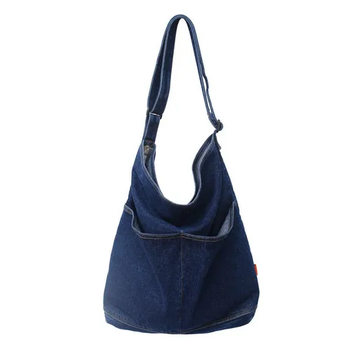 Denim Shoulder Bag Canvas Messenger Bag for Women Men Tote Bag Casual Retro Aesthetic Crossbody Bag Handbag