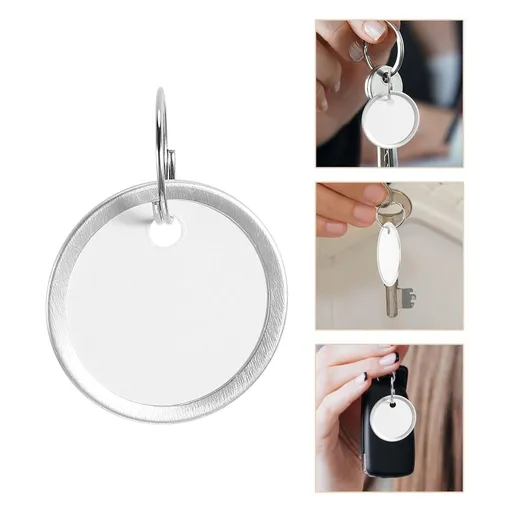 100Pcs White Paper Key Tags with Metal Rings for Organizing Keys and Tools with Writable Surface