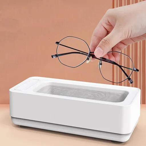 Portable Ultrasonic Cleaner Machine for Eyeglasses Jewelry Dentures Shaver Heads 45kHz High Frequency Vibration with USB Charging 2.7x3.9x8.7in