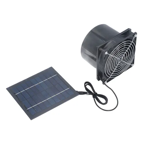 Solar Powered Exhaust Vent Fan Professional Efficient Energy Saving Solar Powered Duct Fan for Outside Attic Dog House Shed Chicken Coop 5W